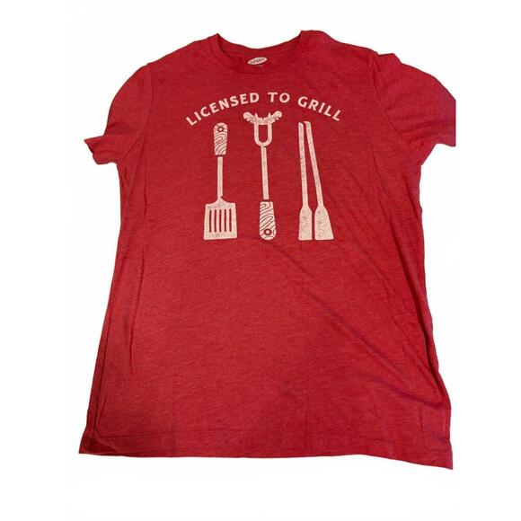 Old Navy Other - MENS MEDIUM T SHIRT LICESEND TO GRILL OLD NAVY RED